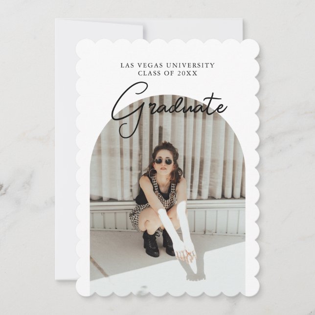 Convite Partido de Retrato Fotográfico em Side com Graduaç (Frente)