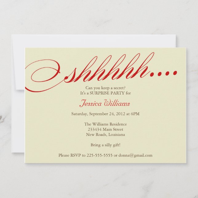 Convite Partido de surpresa (Frente)