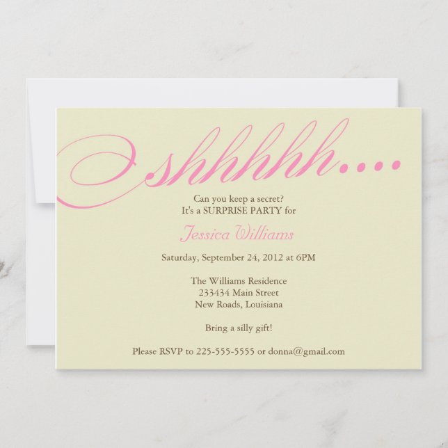 Convite Partido de surpresa (Frente)