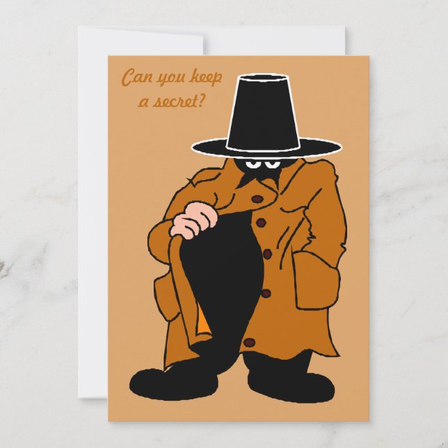 Convite partido de surpresa secreto do aniversário do (Frente)