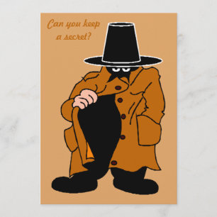 Convite partido de surpresa secreto do aniversário do