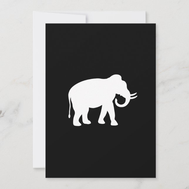 Convite Partido de Troca de Ofertas de Elefante Branco (Frente)