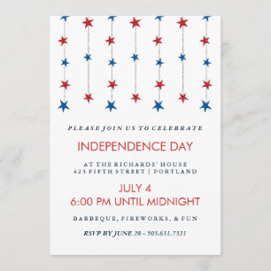 Convite Partido Dia da Independência das Estrelas Patrió