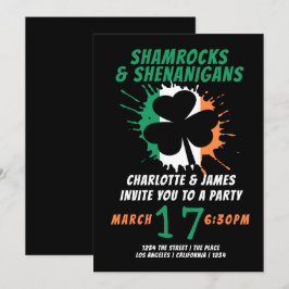 Convite Partido Dia de São Patrício Shamrocks Irlandeses S
