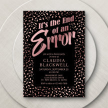 Partido Divorciário Rosa Dourado Confetti