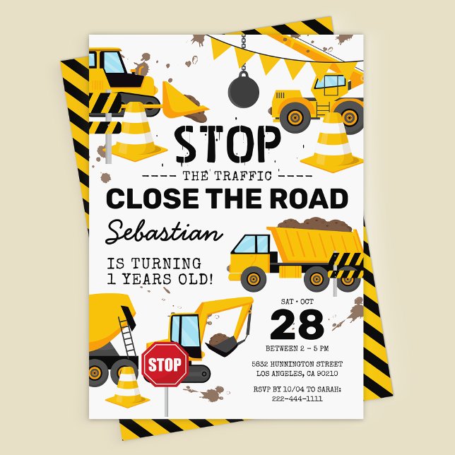 Convite Partido do Aniversário de criança de Caminhão de C (Criador carregado)