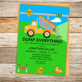 Convite Partido do Aniversário de criança de Caminhão de C