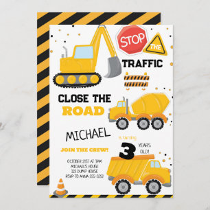 Convite Partido do Aniversário de criança de Caminhão de C