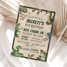 Convite Partido do Aniversário de criança Réptil