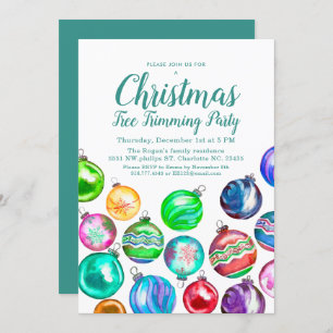 Convite Partido do aparamento da árvore de Natal