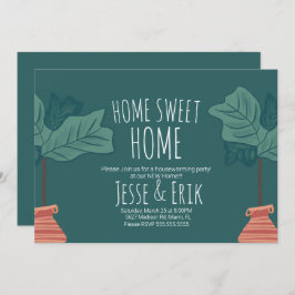 Convite Partido do Aquecimento Doméstico da Árvore de Fig