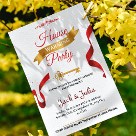 Convite Partido do Aquecimento Doméstico Decorativo Branco