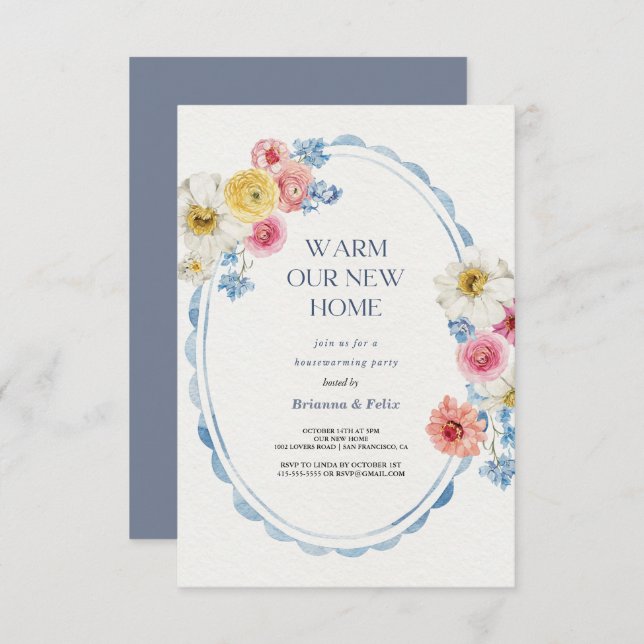 Convite Partido do Aquecimento Doméstico Verde Tropical do (Frente/Verso)