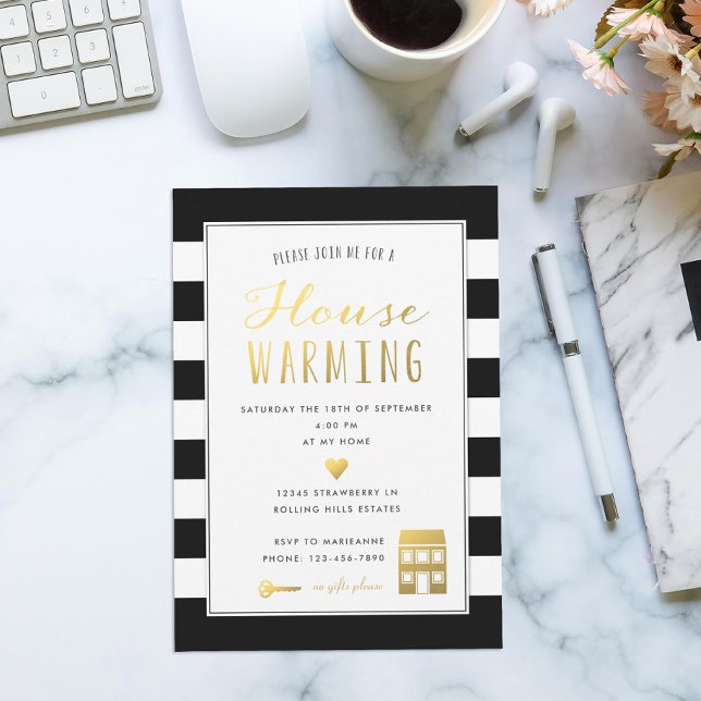 Convite Partido do Aquecimento Familiar Solteiro de Stripe (Criador carregado)