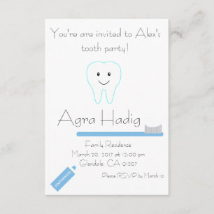 Convite Partido do dente de Agra Hadig