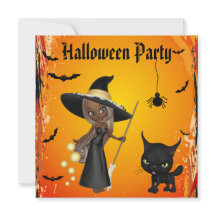 Partido do Dia das Bruxas da bruxa & do gato do