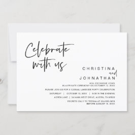 Convite Partido do Elopemento do Casamento, Celebre conosc
