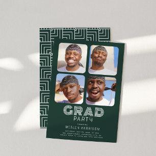 Convite Partido do FORMANDO de Colagem de Fotos do Formand