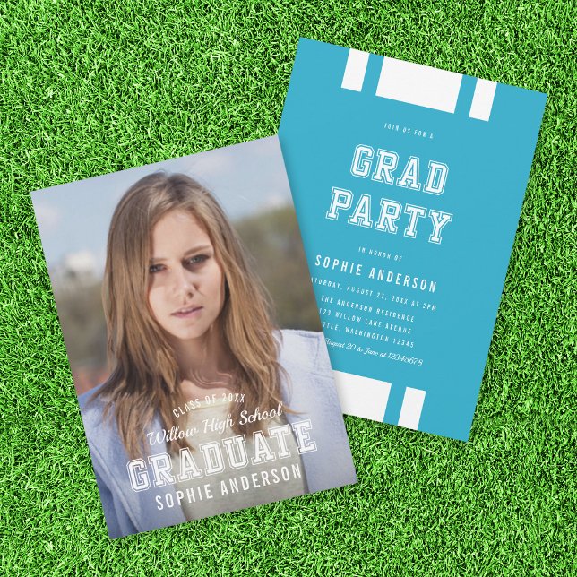 Convite Partido do Formando de Fotografias com Variação de (Criador carregado)