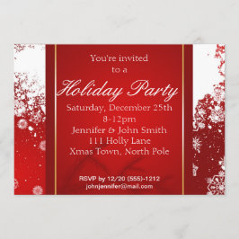 Convite Partido do inverno do feriado do floco de neve do