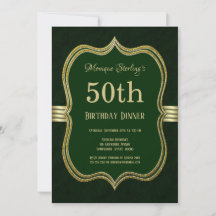 Partido do Janto de 50º aniversário, verde e Doura
