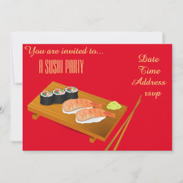 Convite Partido do japonês do partido do sushi