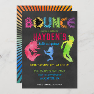 Convite Partido do parque do trampolim