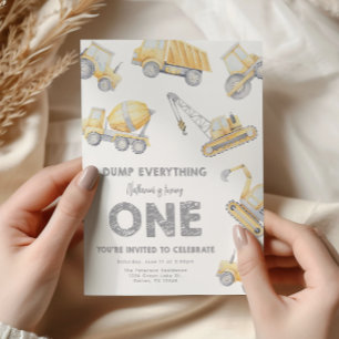 Convite Partido do primeiro aniversario de Construção