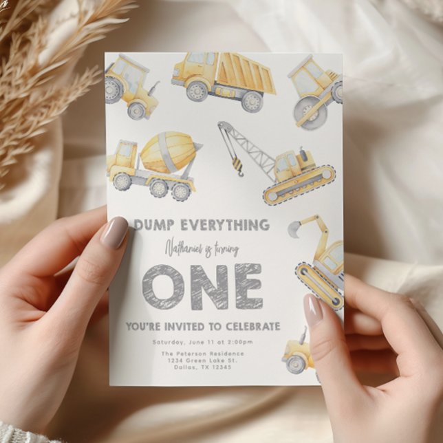 Convite Partido do primeiro aniversario de Construção (Criador carregado)