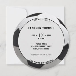 Convite Partido do primeiro aniversario do Futebol