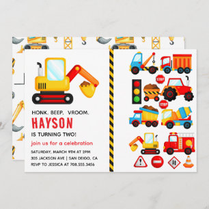 Convite Partido do segundo aniversário de Caminhão de Tran