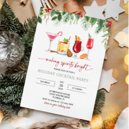 Convite Partido dos Cocktail de Natal