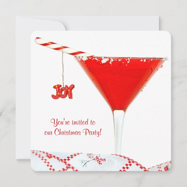 Convite Partido dos Cocktail de Natal (Frente)