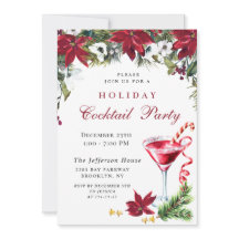 Partido dos Cocktail de Natal de Red Poinsettia