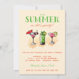 Convite Partido dos Cocktail de Verão