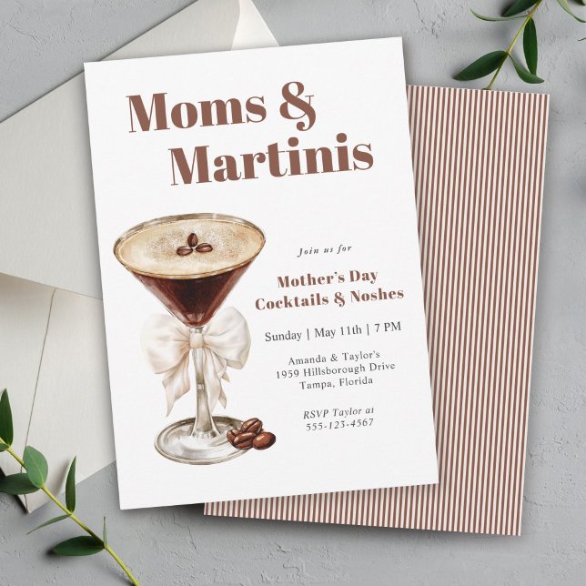 Convite Partido dos Dias de as mães Espresso Martini (Available in both printed and instant download digital formats.)