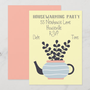 Convite Partido dos potes das plantas para o lar