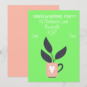 Convite Partido dos potes das plantas para o lar
