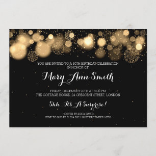 Convite Partido Elegante aniversário de 30 anos de inverno