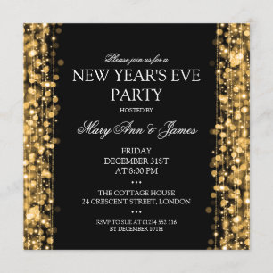 Convite Partido Elegante da Véspera de ano novo dispara D
