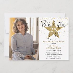 Convite Partido Elegante de Aposentação de Fotografias de 