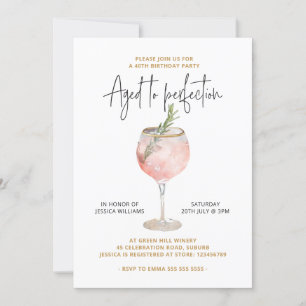 Convite Partido Elegante do aniversário de 40 anos