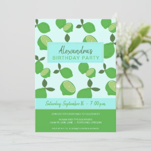 Convite Partido Elegante do Limão Verde