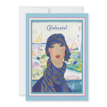 Partido encantador da mulher do art deco do