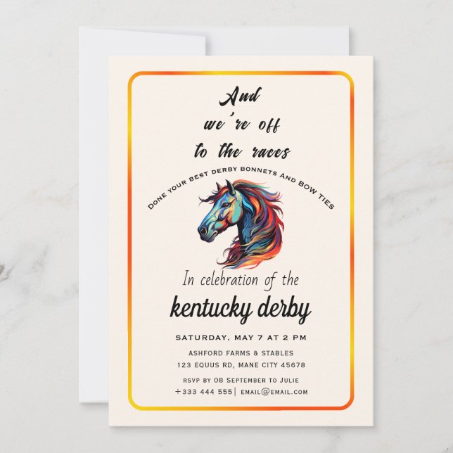 Convite Partido Equestre de Raça Moderna (Frente)