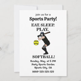 Convite Partido Esportivo do Jogador de Softball