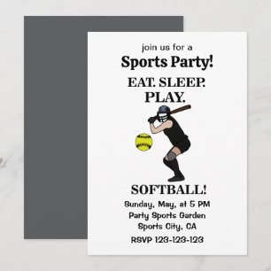 Convite Partido Esportivo do Jogador de Softball