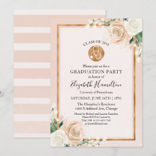 Convite Partido Estetoscópio de Enfermagem Médica na Facul