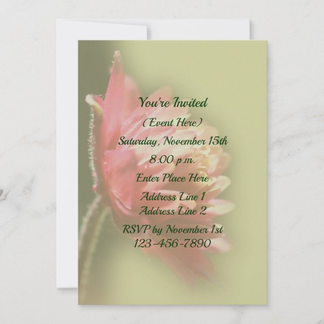 Convite Partido Flor Vermelho (Frente)