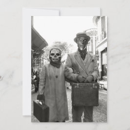 Convite Partido Freaky do Dia das Bruxas do casal do